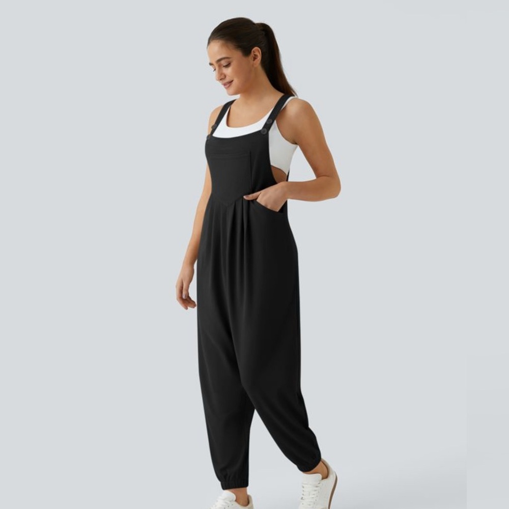 HALARA Black Relaxed Jumpsuit Romper